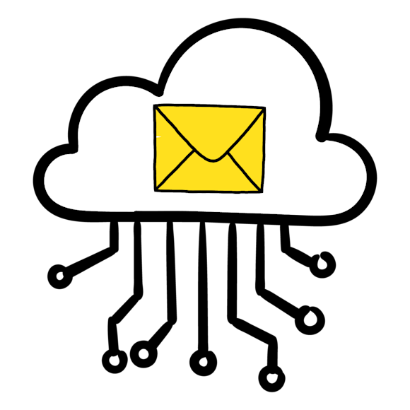Cloud with email